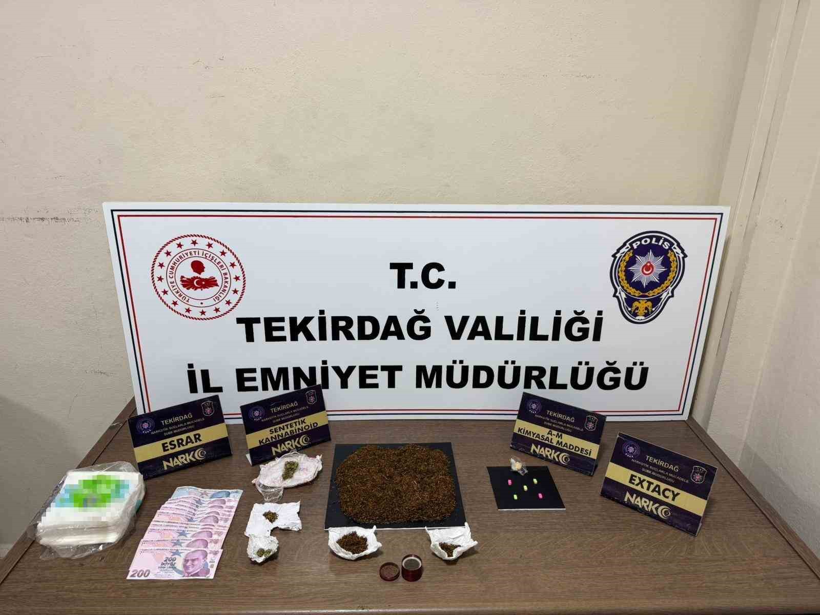 Tekirdağ’da uyuşturucu operasyonlarında 16 kişi tutuklandı