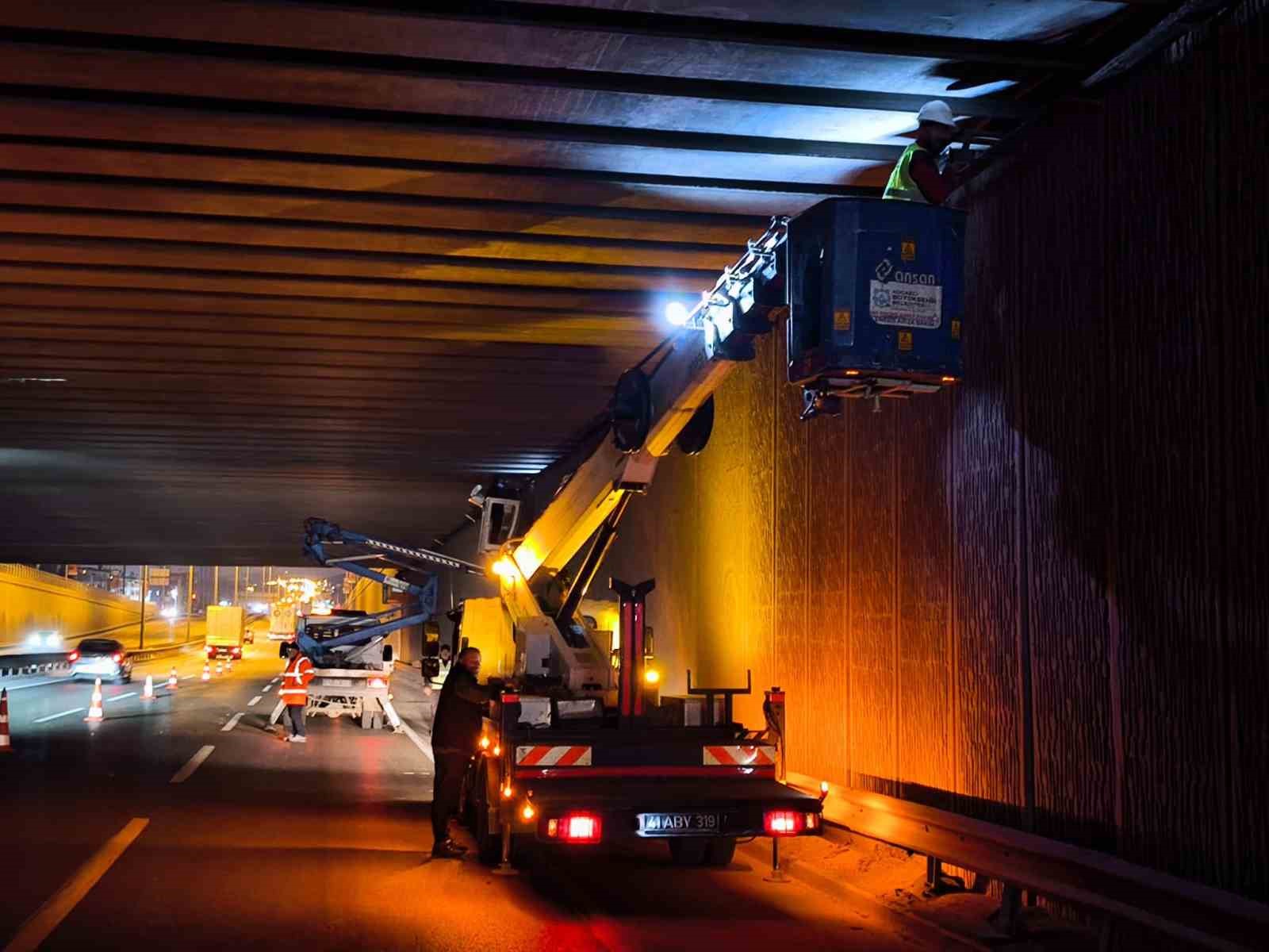 Osmangazi Köprüsü Tüneli’nin aydınlatma sistemi yenilendi