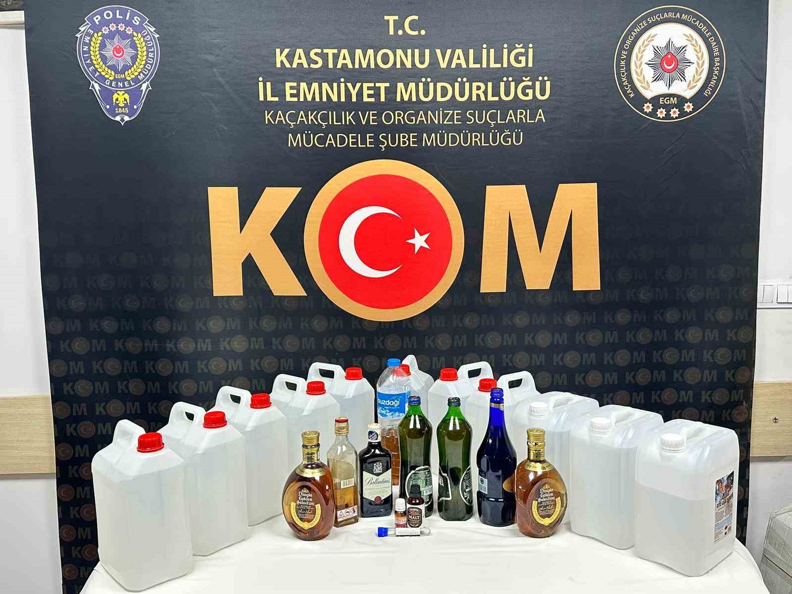 Kastamonu’da kaçak içki operasyonu