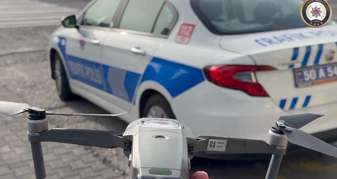 Nevşehir’de dron ile trafik denetimleri artırıldı