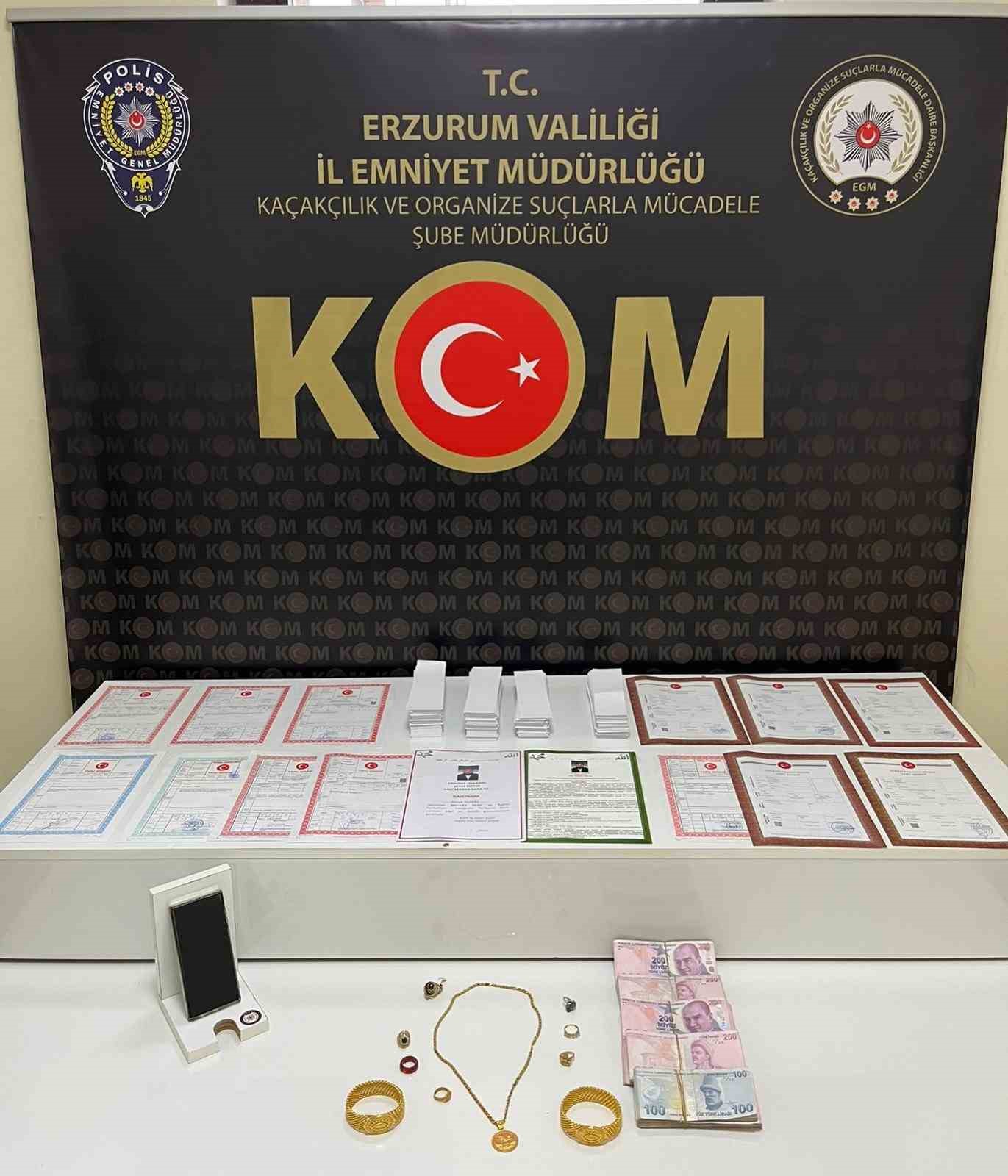 Erzurum’da dolandırıcılık operasyonu