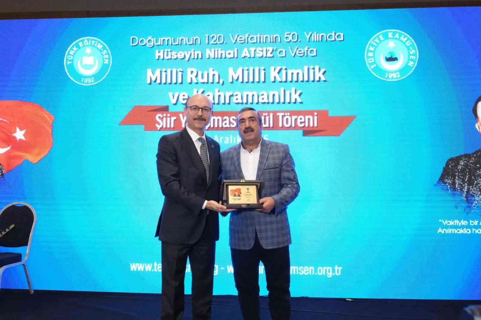 ‘Hüseyin Nihal Atsız’a Vefa’ temasıyla düzenlenen şiir yarışmasının ödül töreni yapıldı