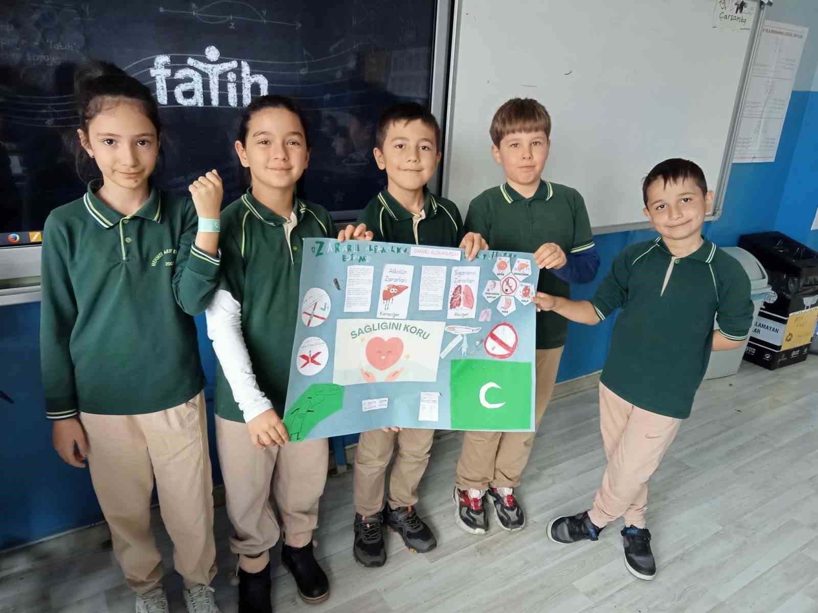 İlkokul öğrencilerinden sağlıklı yaşam mesajı