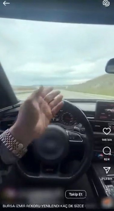 307 kilometre hızı görüp kendisini çekti, jandarma enseledi
