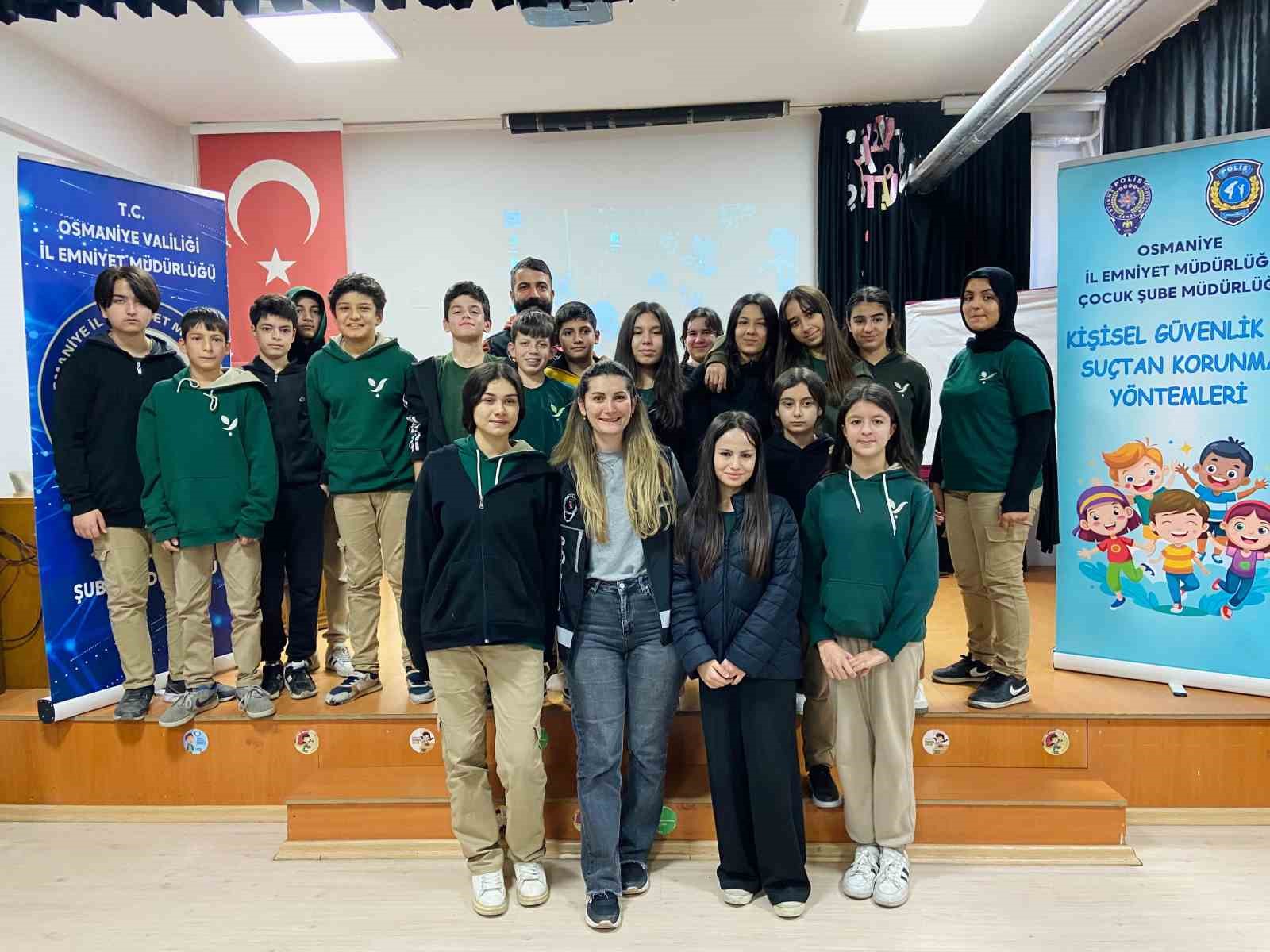 Osmaniye&rsquo;de &ouml;ğrencilere kişisel g&uuml;venlik eğitimi
