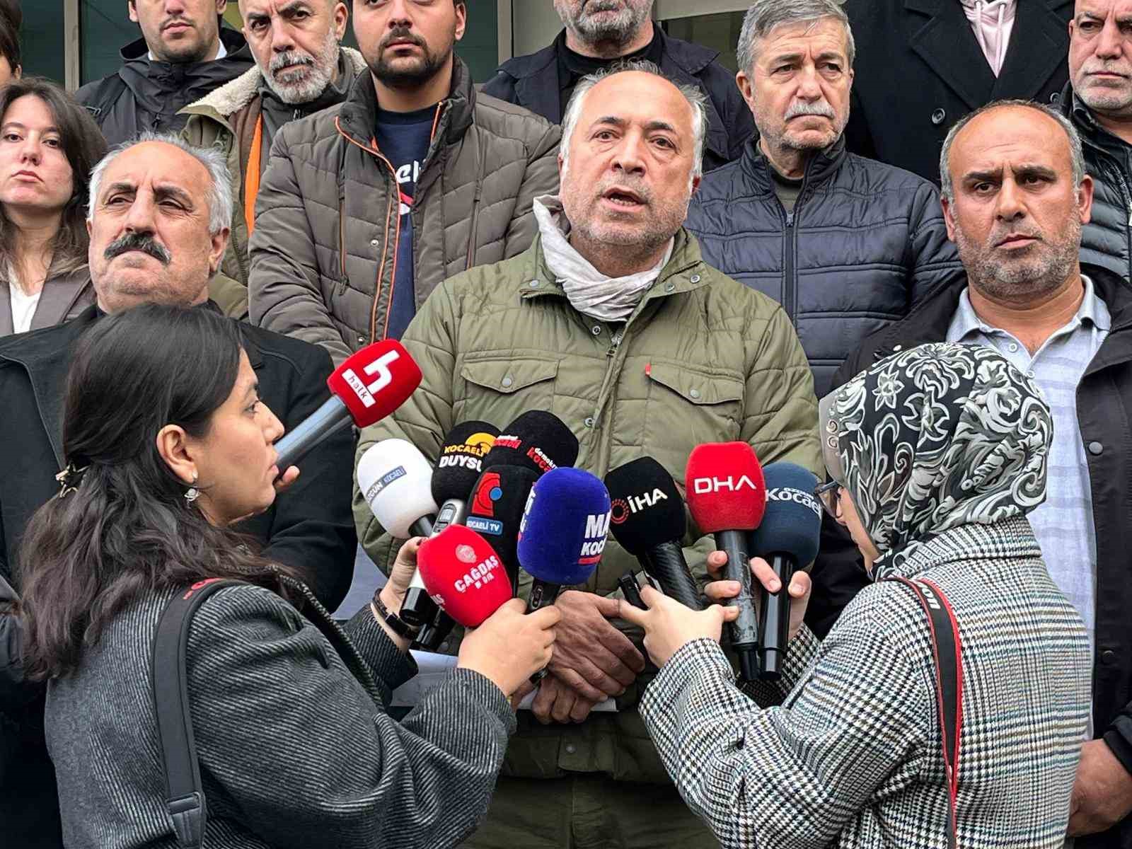 Kocaeli’deki fabrika yangınında ölenlerin yakınlarından SGK önünde açıklama