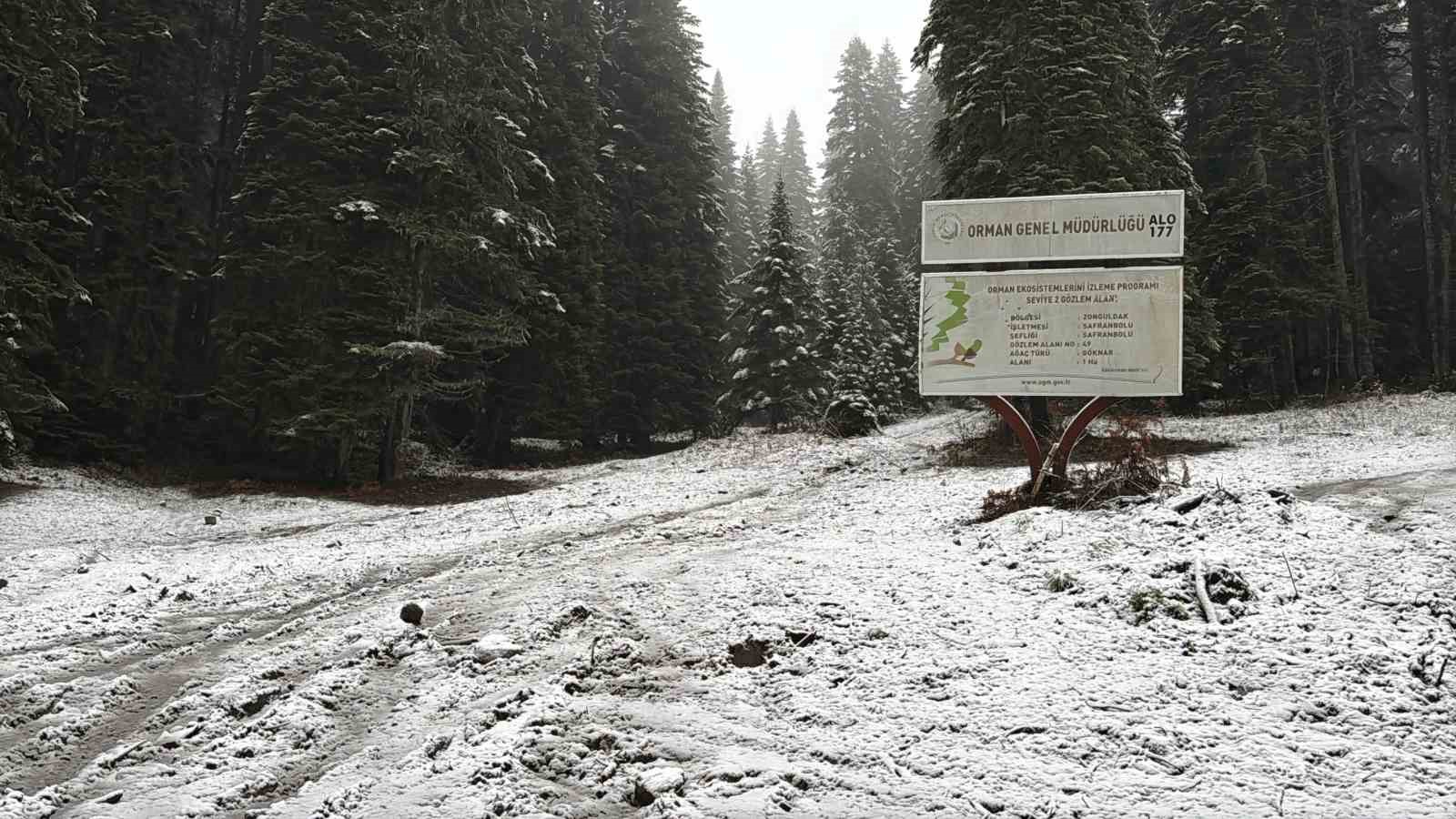 Karabük’ün yüksek kesimleri beyaza büründü