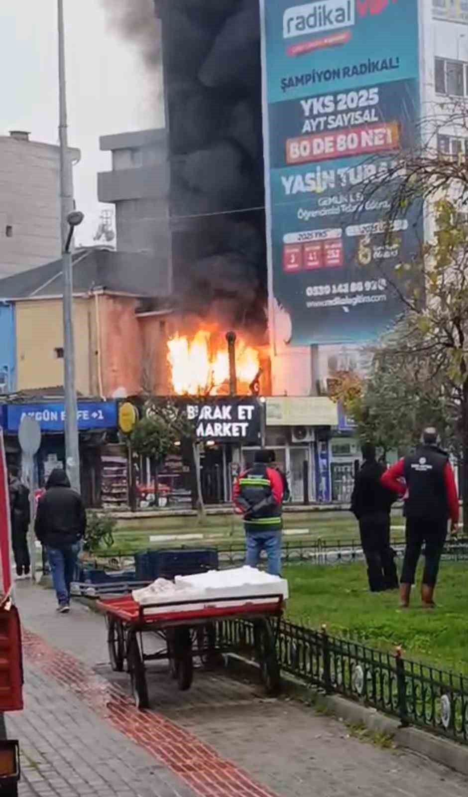 Bursa’da pide imalathanesinde yangın paniği