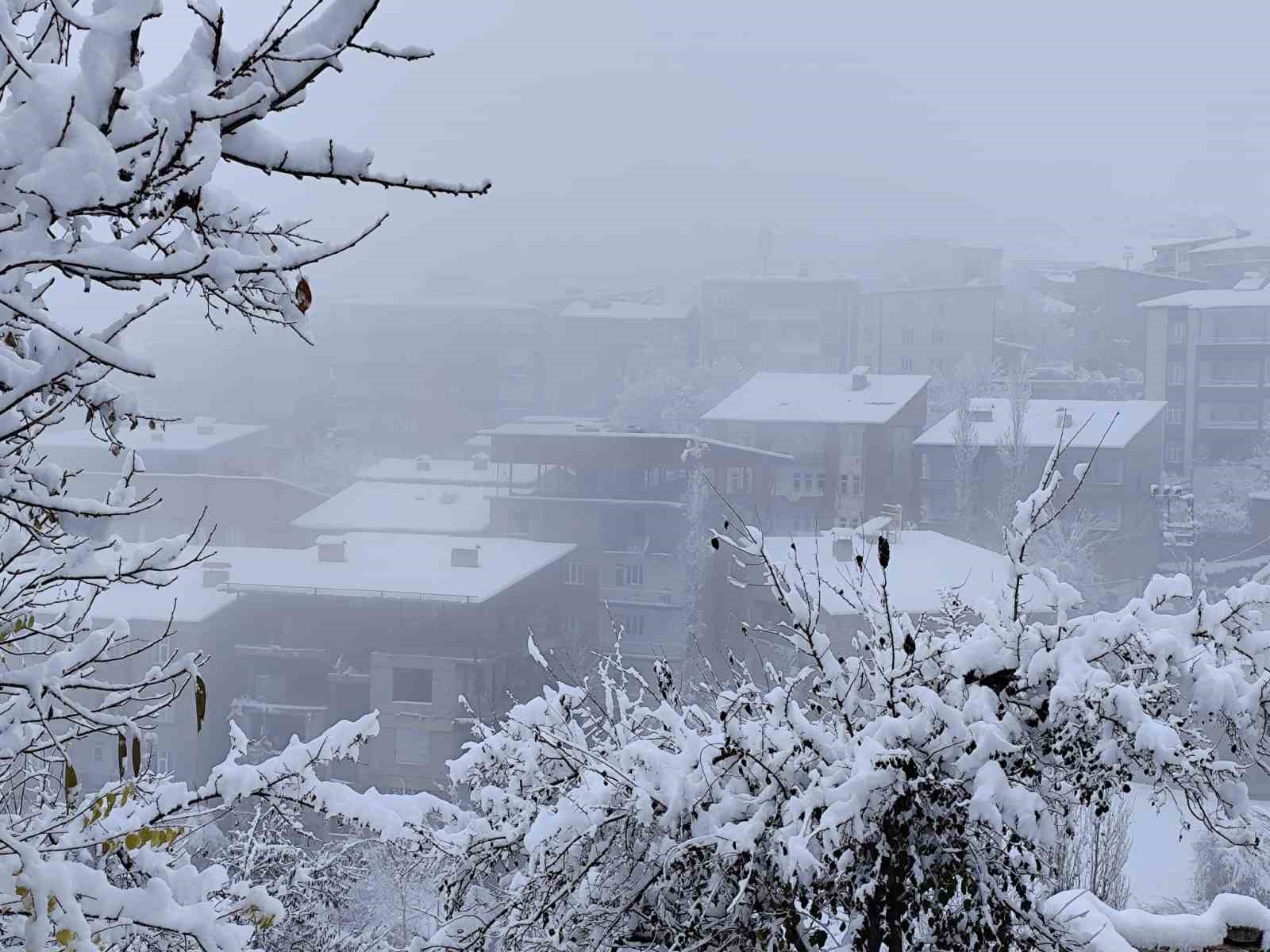 Hakkari’de kar yağışı yerini sise bıraktı