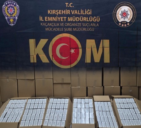 Kırşehir’de 1 milyon makaron ele geçirildi