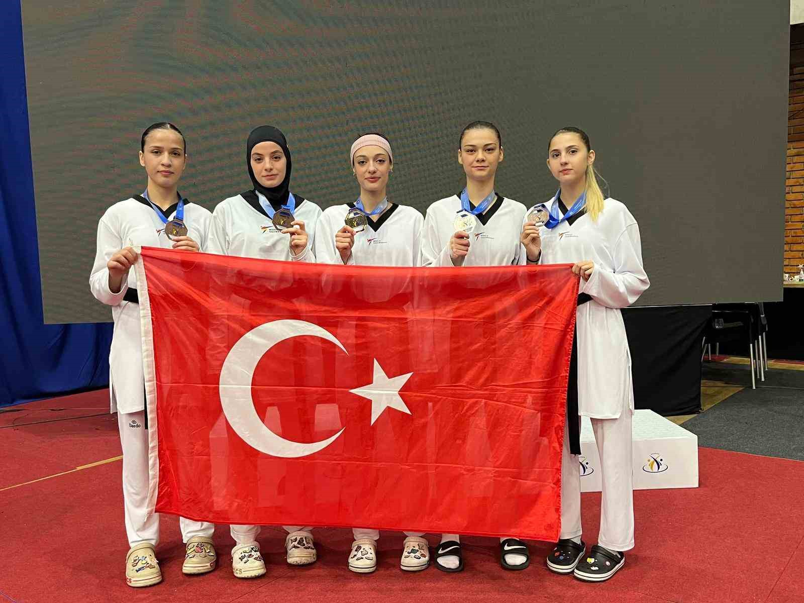Avrupa Ümitler Taekwondo Şampiyonası’nda 5 madalya