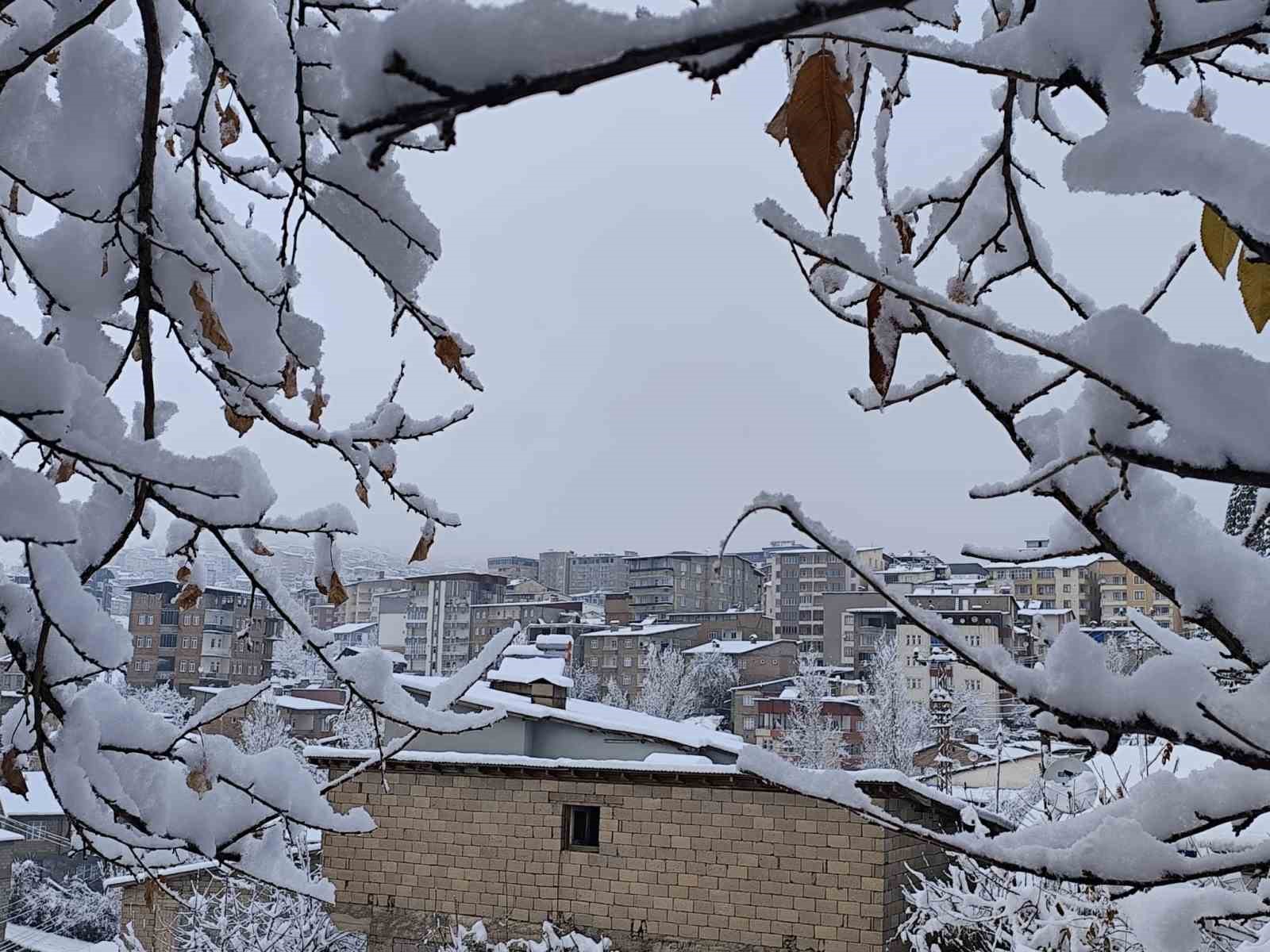 Hakkari&rsquo;de kar yağışı kartpostallık manzaralar oluşturdu
