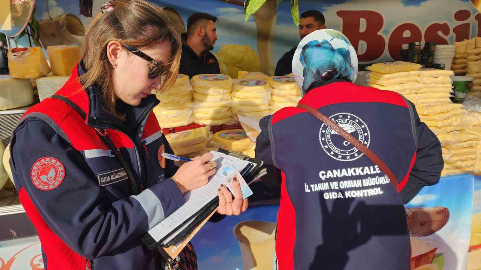 Çanakkale’de yöresel ürün festivalinde gıda denetimi