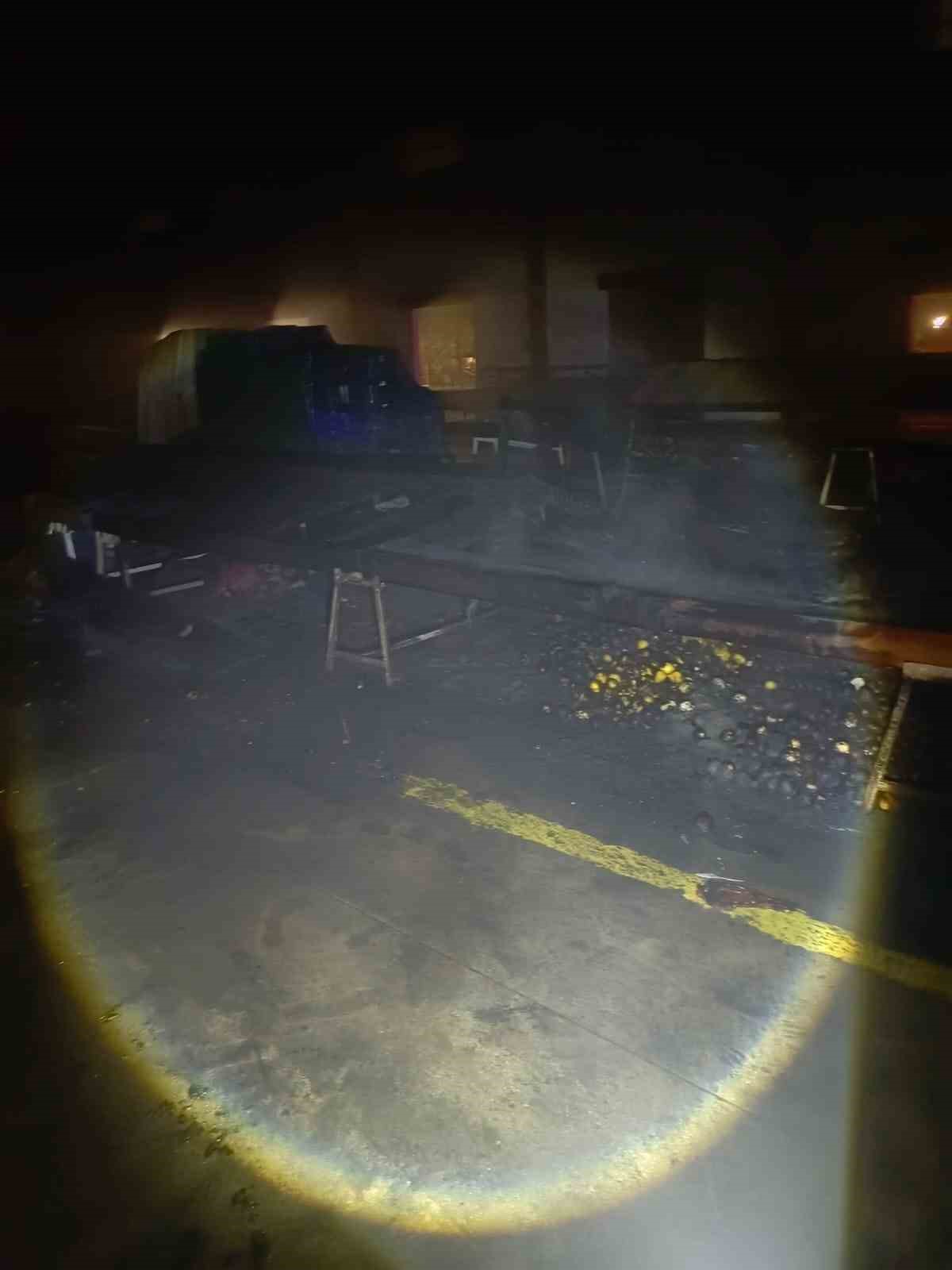 Sorgun’da semt pazarında yangın