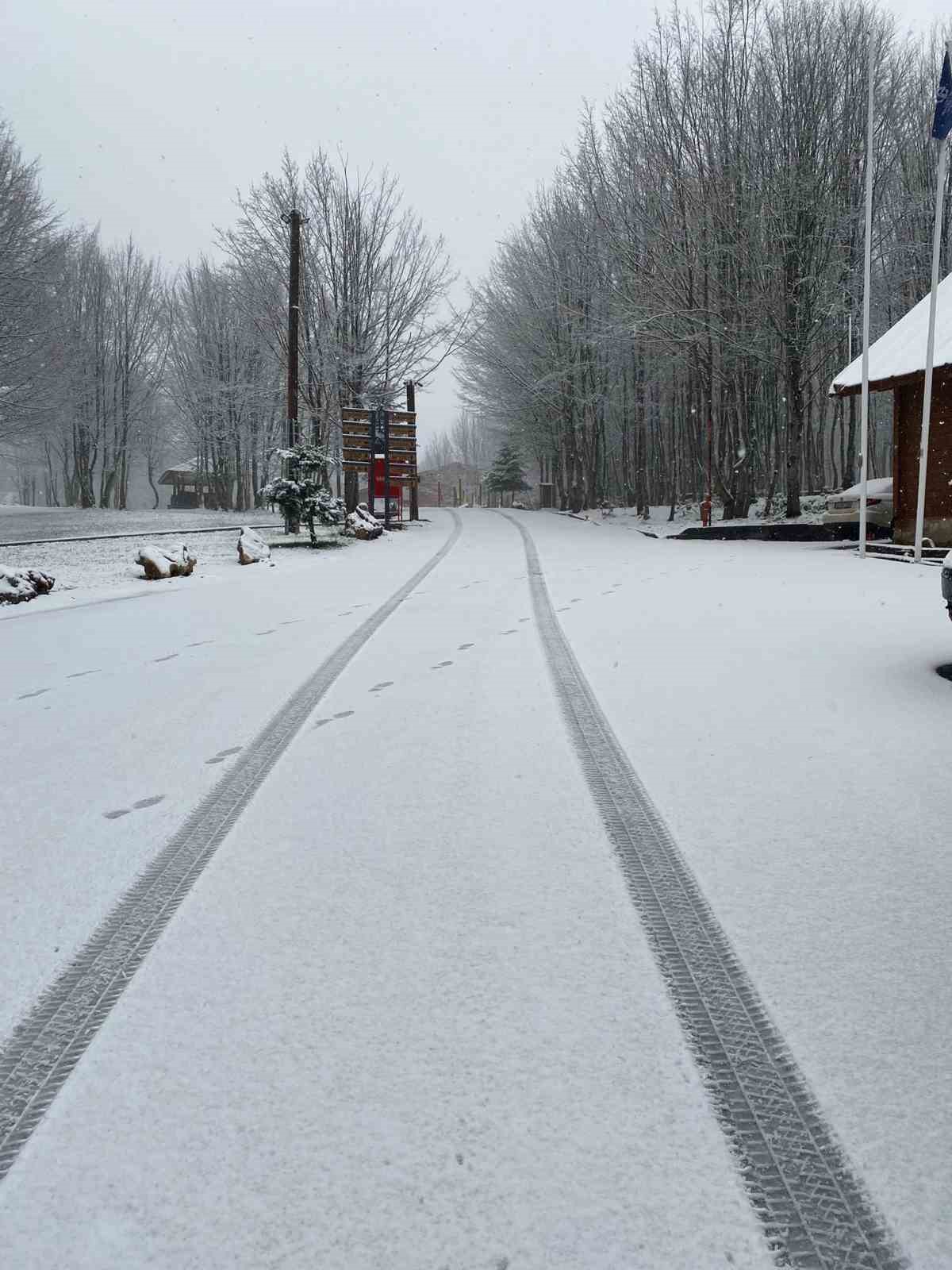 Kartepe’ye lapa lapa kar yağıyor