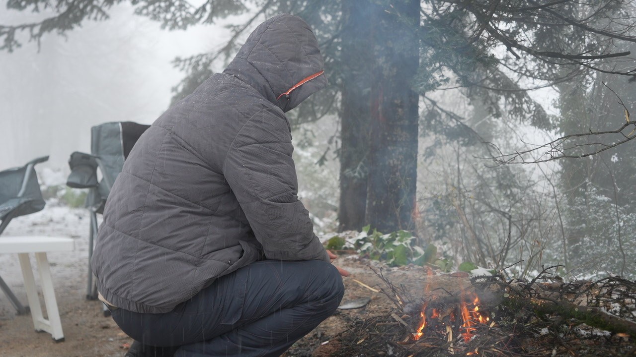 Samanlı Dağları’nın zirvesi beyaza büründü