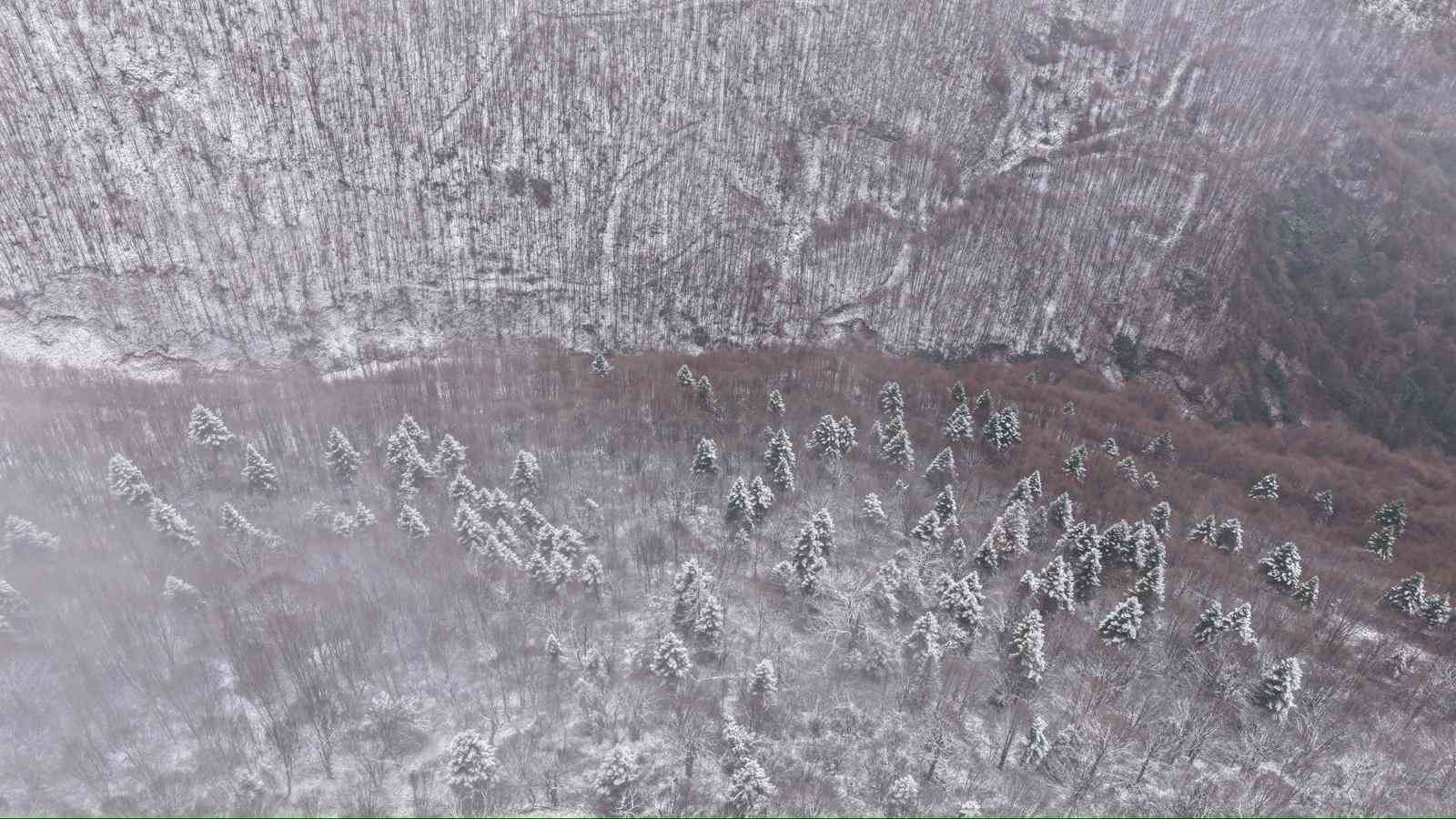 Samanlı Dağları’nın zirvesi beyaza büründü