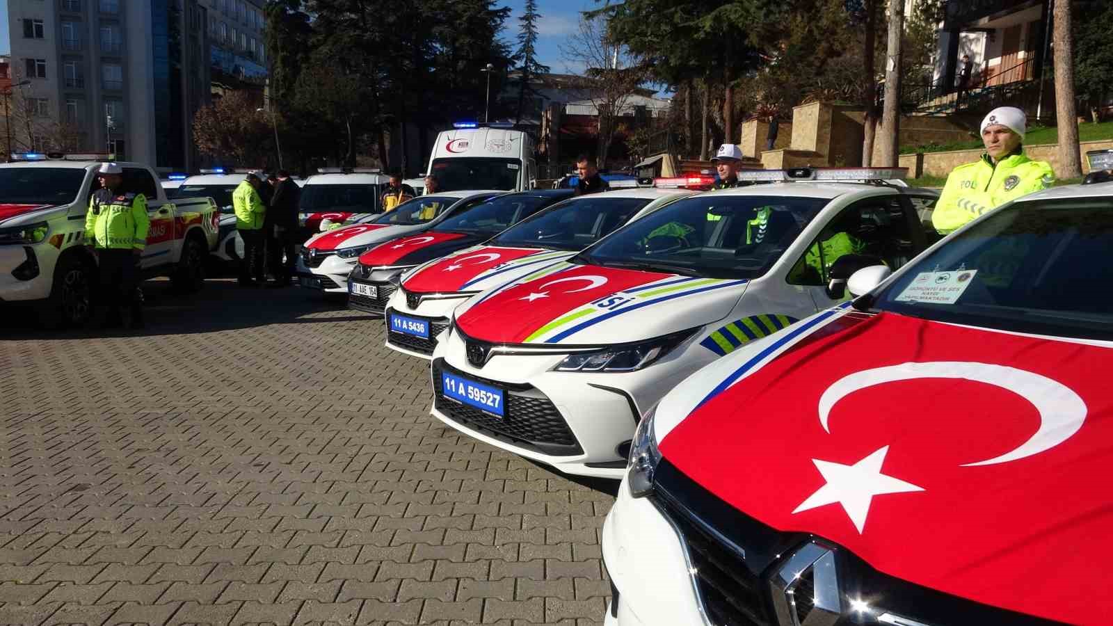 Bilecik’te emniyet ve jandarmanın araç filosu güçlendi: 67 araç hizmette alındı