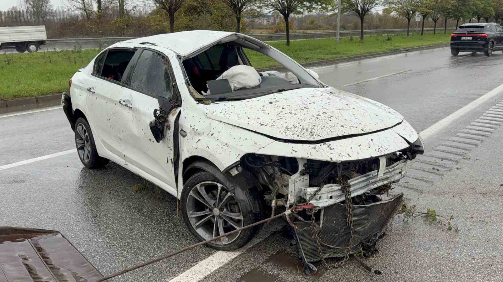 Samsun’da otomobil takla attı: 3 yaralı