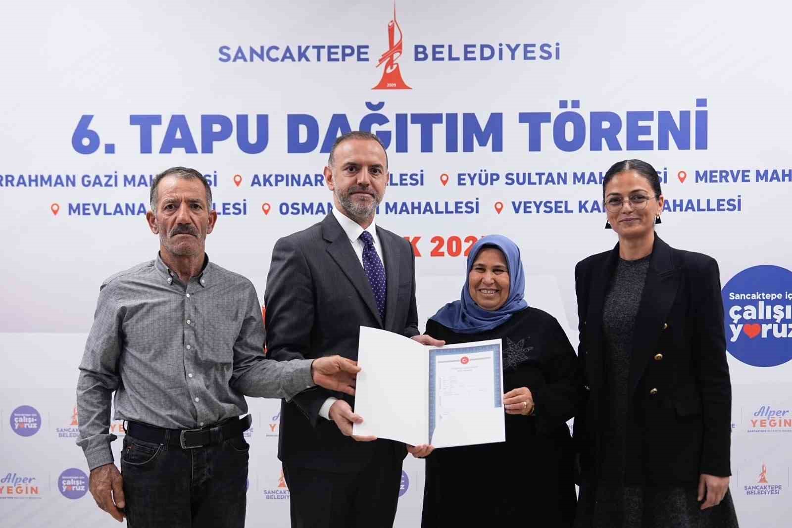 Sancaktepe’de tapu sevinci
