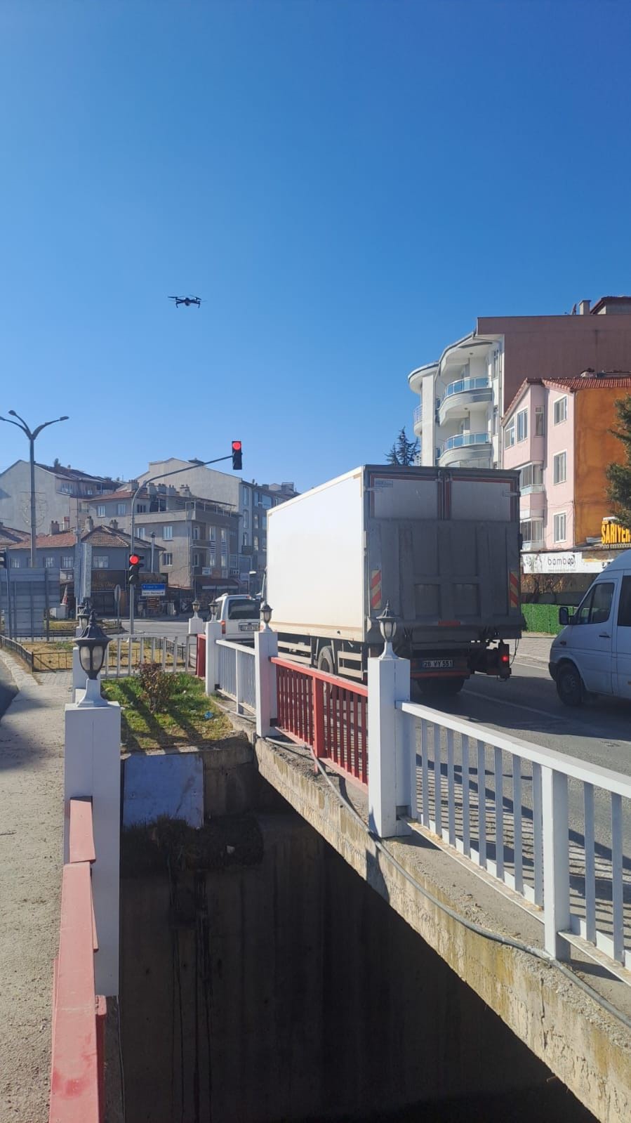 Şuhut’ta dron destekli trafik denetimi yapıldı