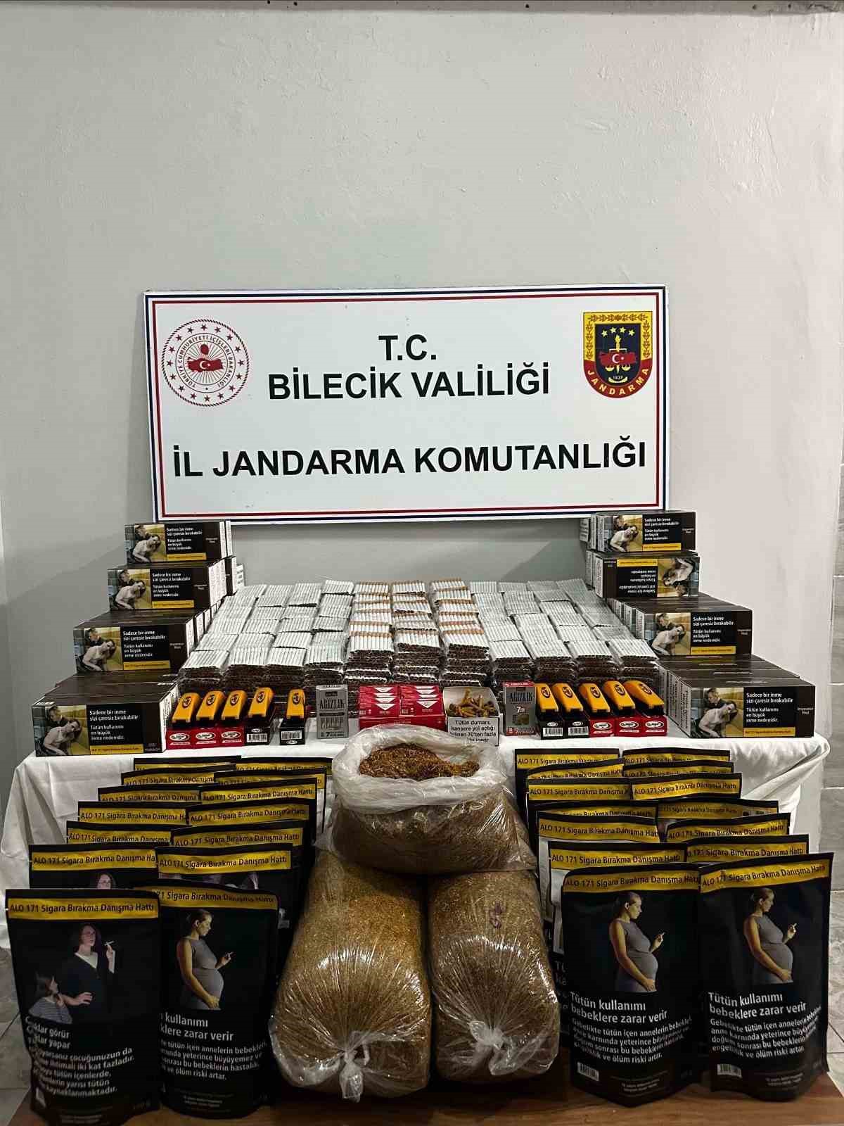 Bilecik’te kaçak makaron operasyonu