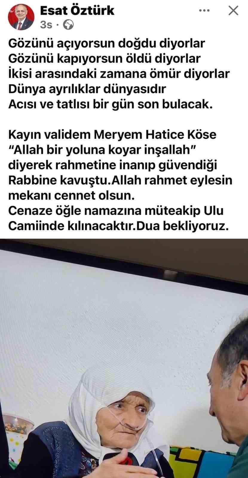 Başkan Öztürk’ün acı günü