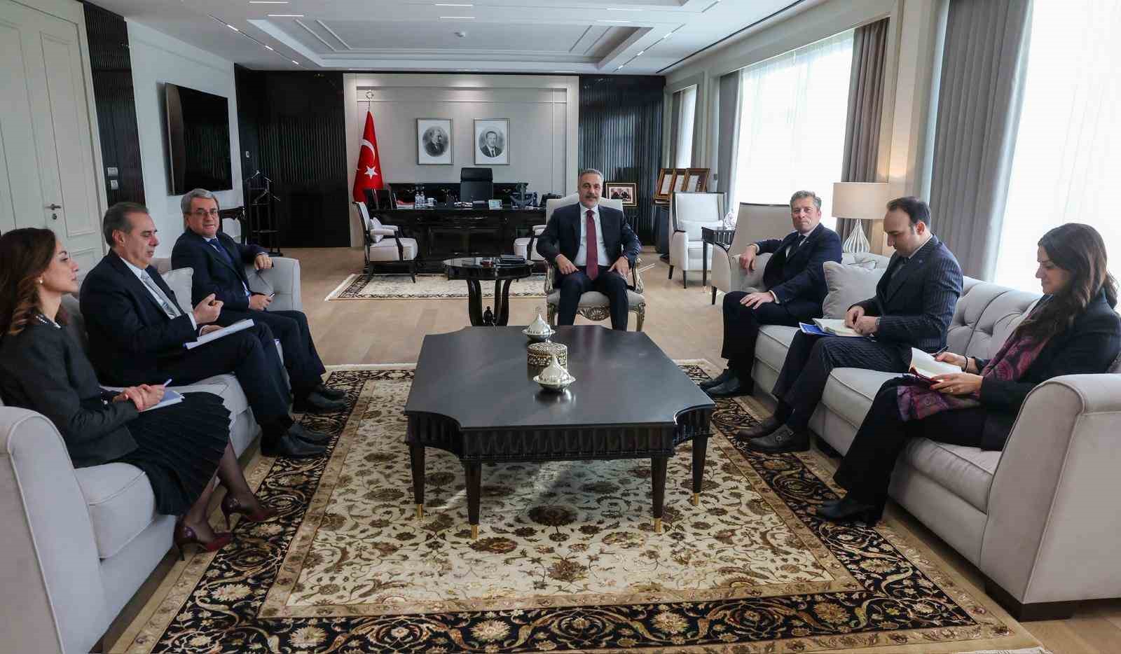 Bakan Fidan, BM İnsani İşlerden Sorumlu Genel Sekreter Yardımcısı ve Acil Yardım Koordinat&ouml;r&uuml; Fletcher&rsquo;i kabul etti
