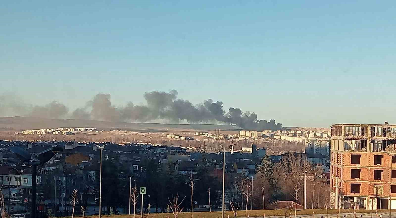 Kütahya’da şantiye yangını