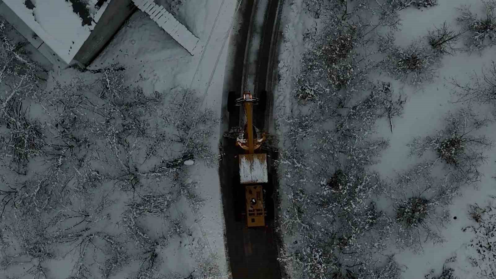 Atakum kırsalında kar mesaisi