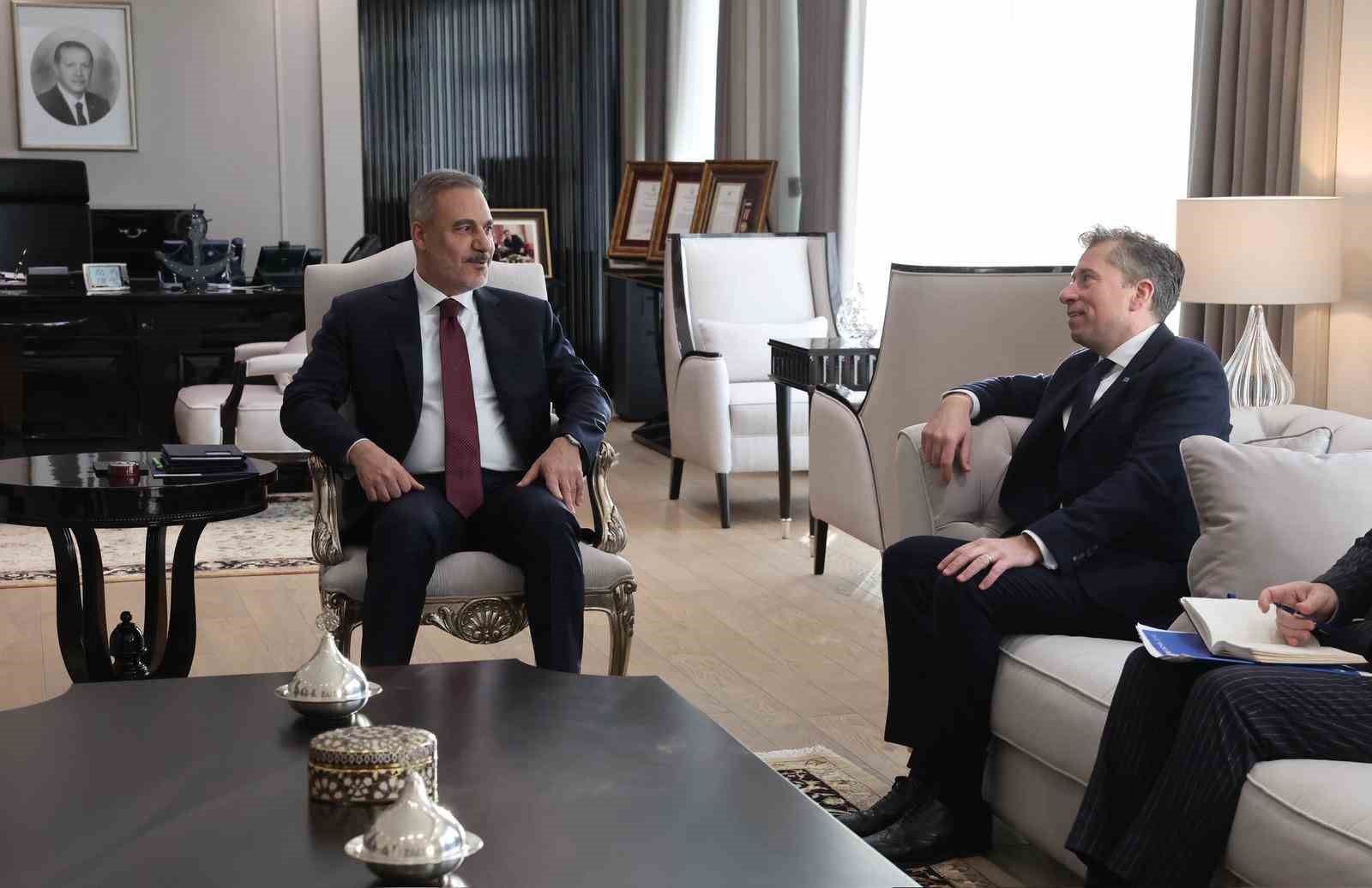 Bakan Fidan, BM İnsani İşlerden Sorumlu Genel Sekreter Yardımcısı ve Acil Yardım Koordinatörü Fletcher’i kabul etti