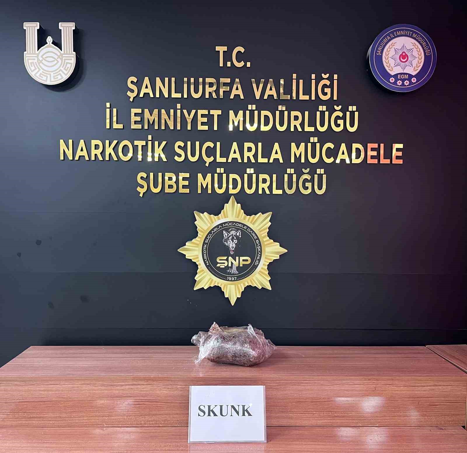 Şanlıurfa’da 2 kilo 150 gram uyuşturucu ele geçirildi