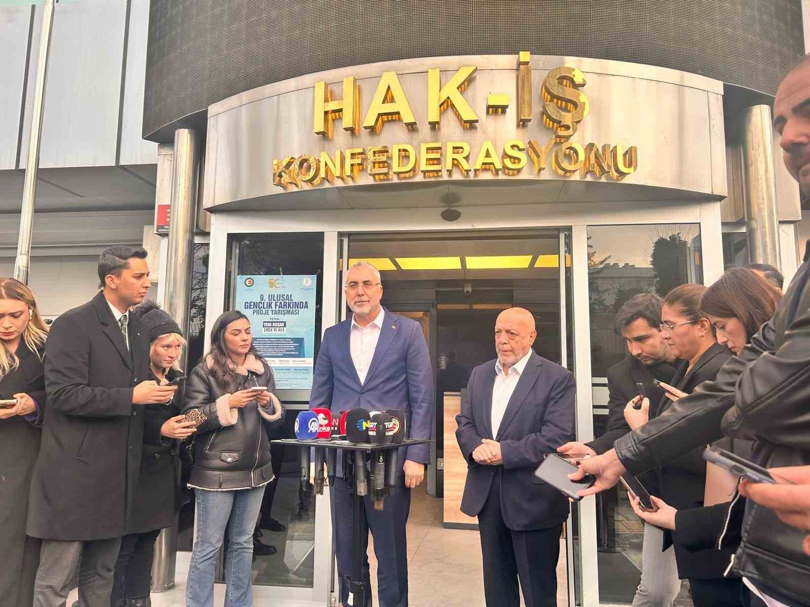 Bakan Işıkhan: "(HAK-İŞ ile görüşme) görüşmeler neticesinde elde ettiğimiz verileri komisyona ileteceğim"