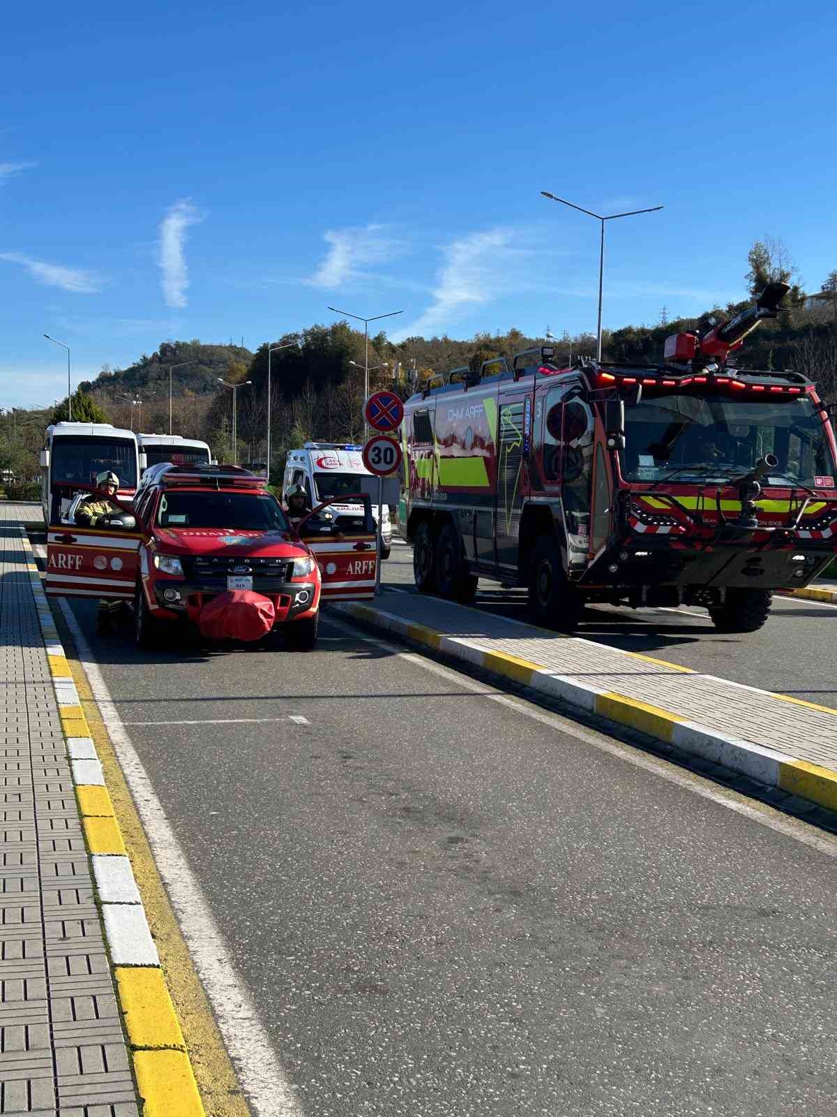 Ordu-Giresun Havalimanında acil durum tatbikatı
