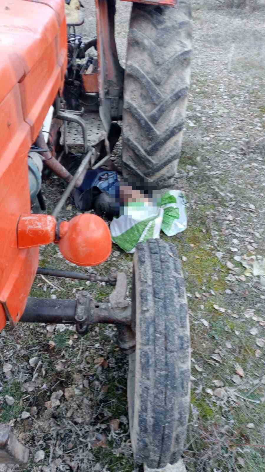 Kontrol etmek istediği traktörünün altında kalan yaşlı adam yaralandı