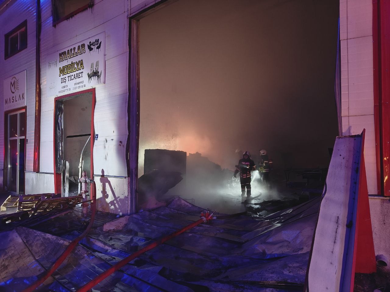 Kayseri’de masa sandalye atölyesinde yangın