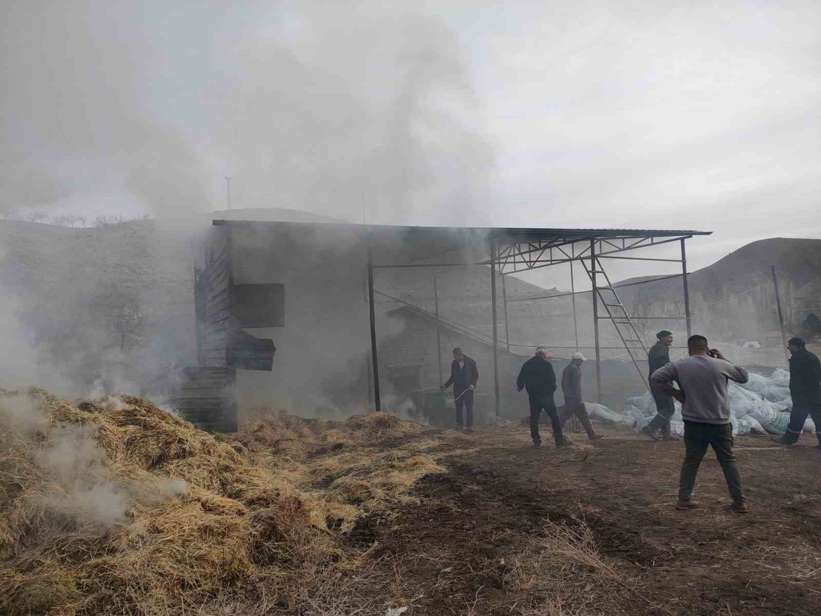 Malatya’da besi çiftliğinde yangın