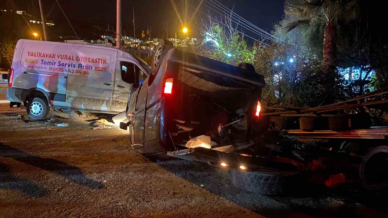 Bodrum’da trafik kazası: 1 ölü, 2 yaralı