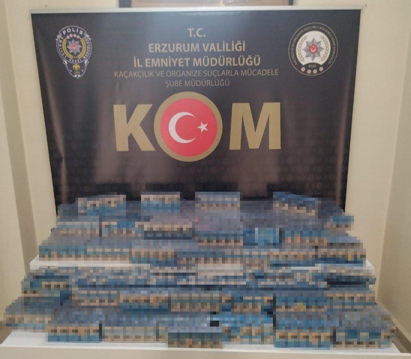 Erzurum’da kaçak sigara operasyonu