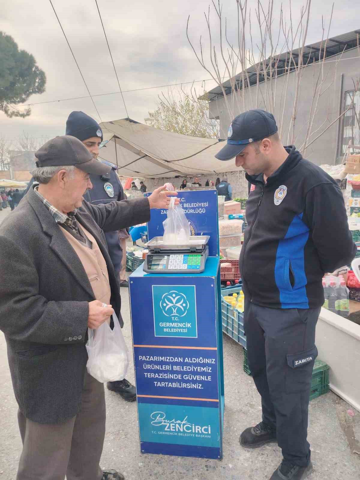 Germencik’te pazarlarda ’kontrol kantarı’ uygulaması devam ediyor
