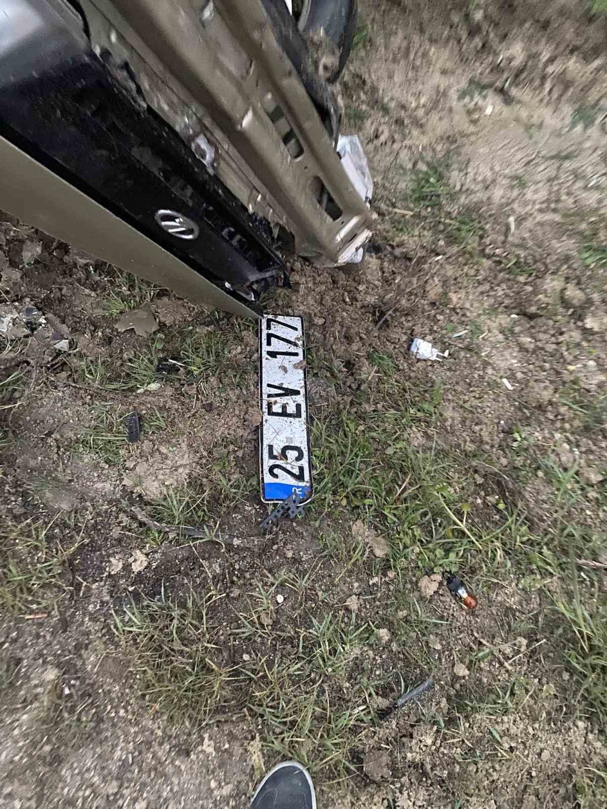 Yoğun sis beraberinde kaza getirdi: Devrilen otomobil s&uuml;r&uuml;c&uuml;s&uuml; yaralandı
