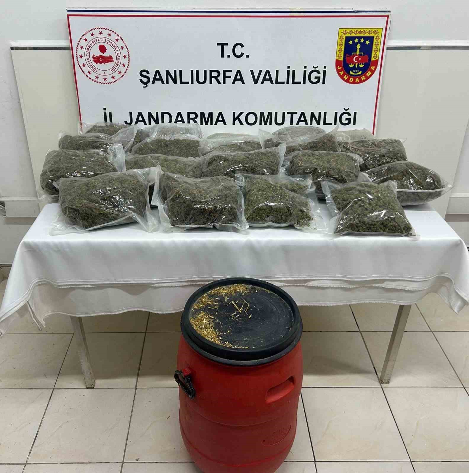 Şanlıurfa’da 21 kilo uyuşturucu madde ele geçirildi