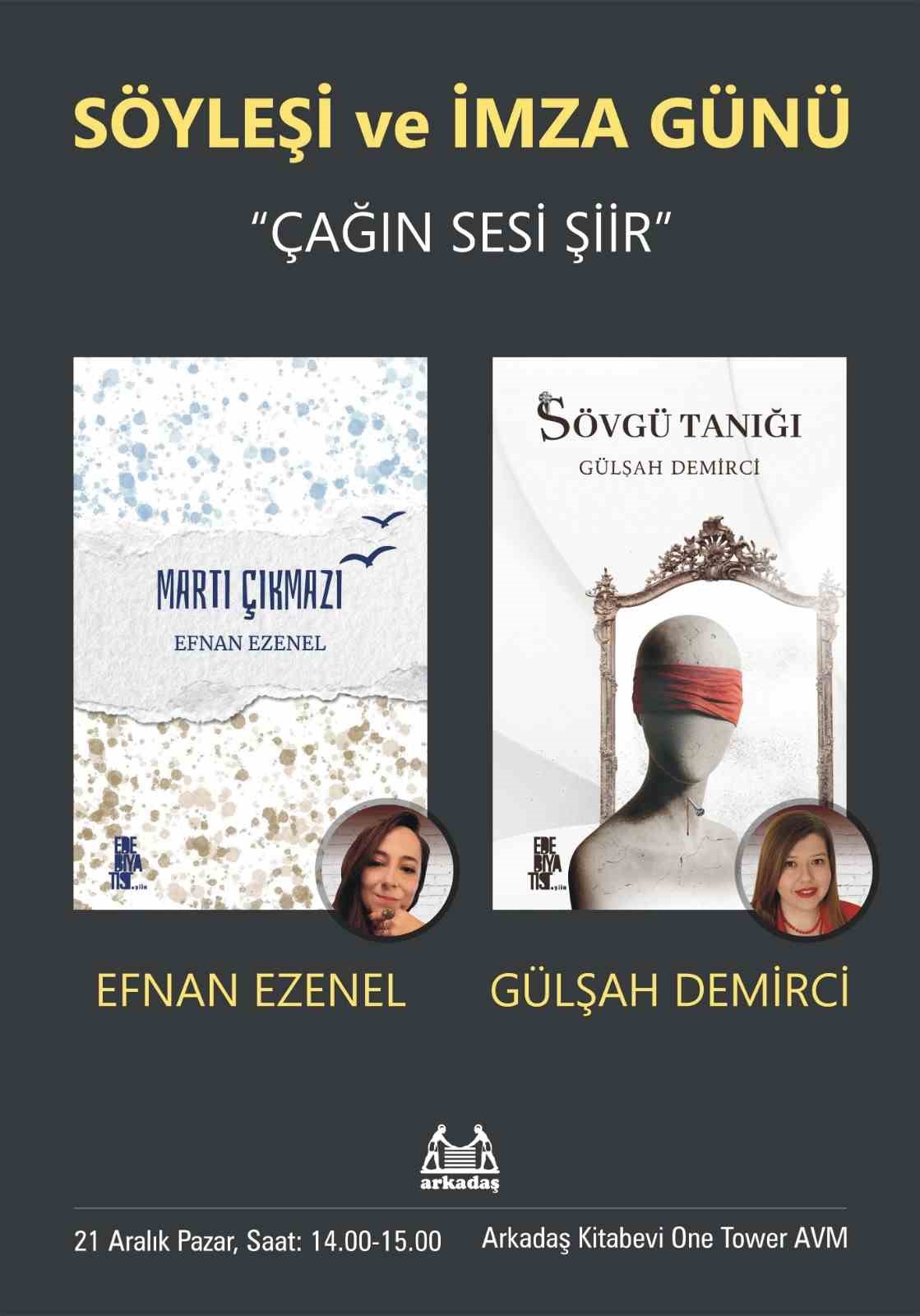 T&uuml;rk şiirinin gen&ccedil; temsilcilerinden iki yeni kitap
