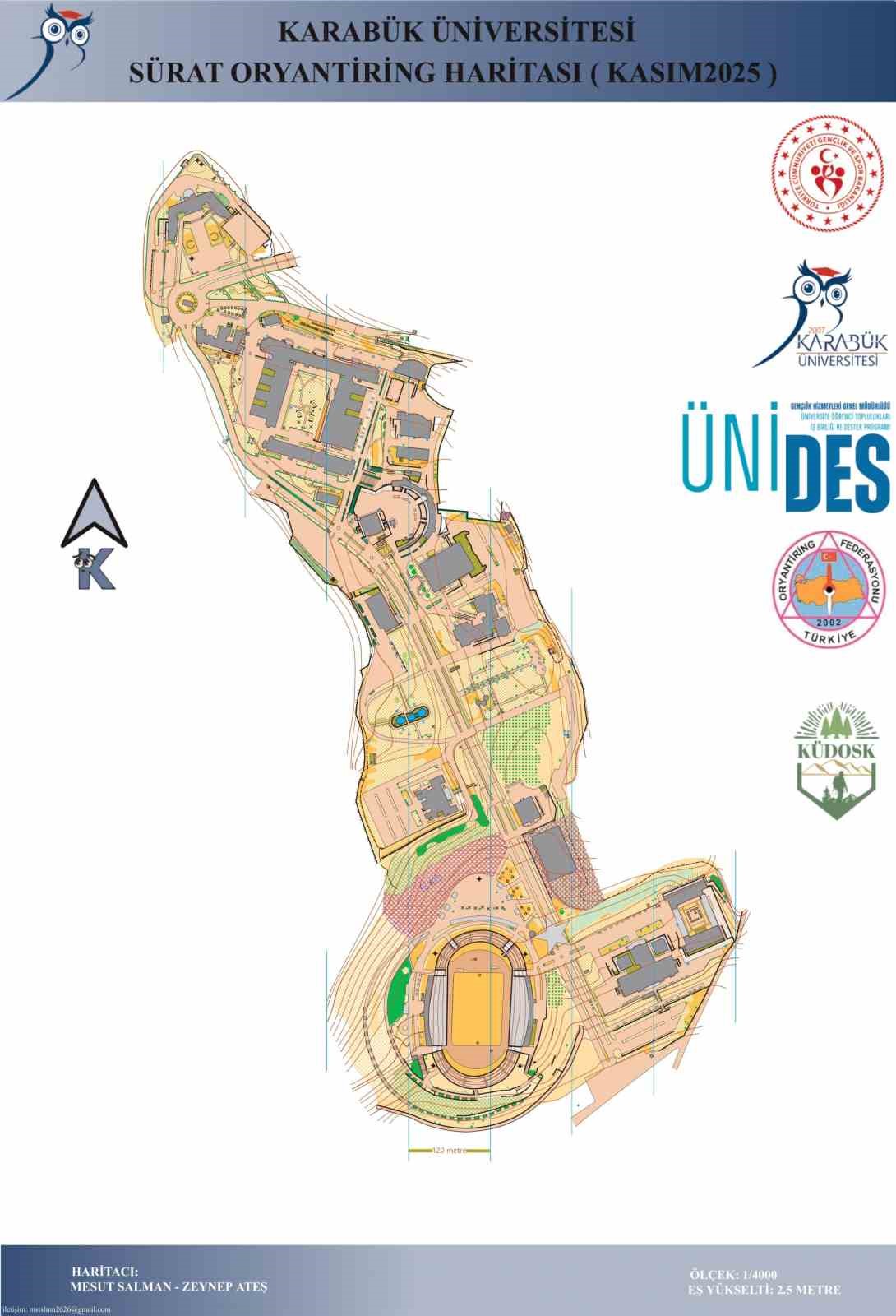 Karabük’te uluslararası standartlarda tek oryantiring haritası KBÜ’de