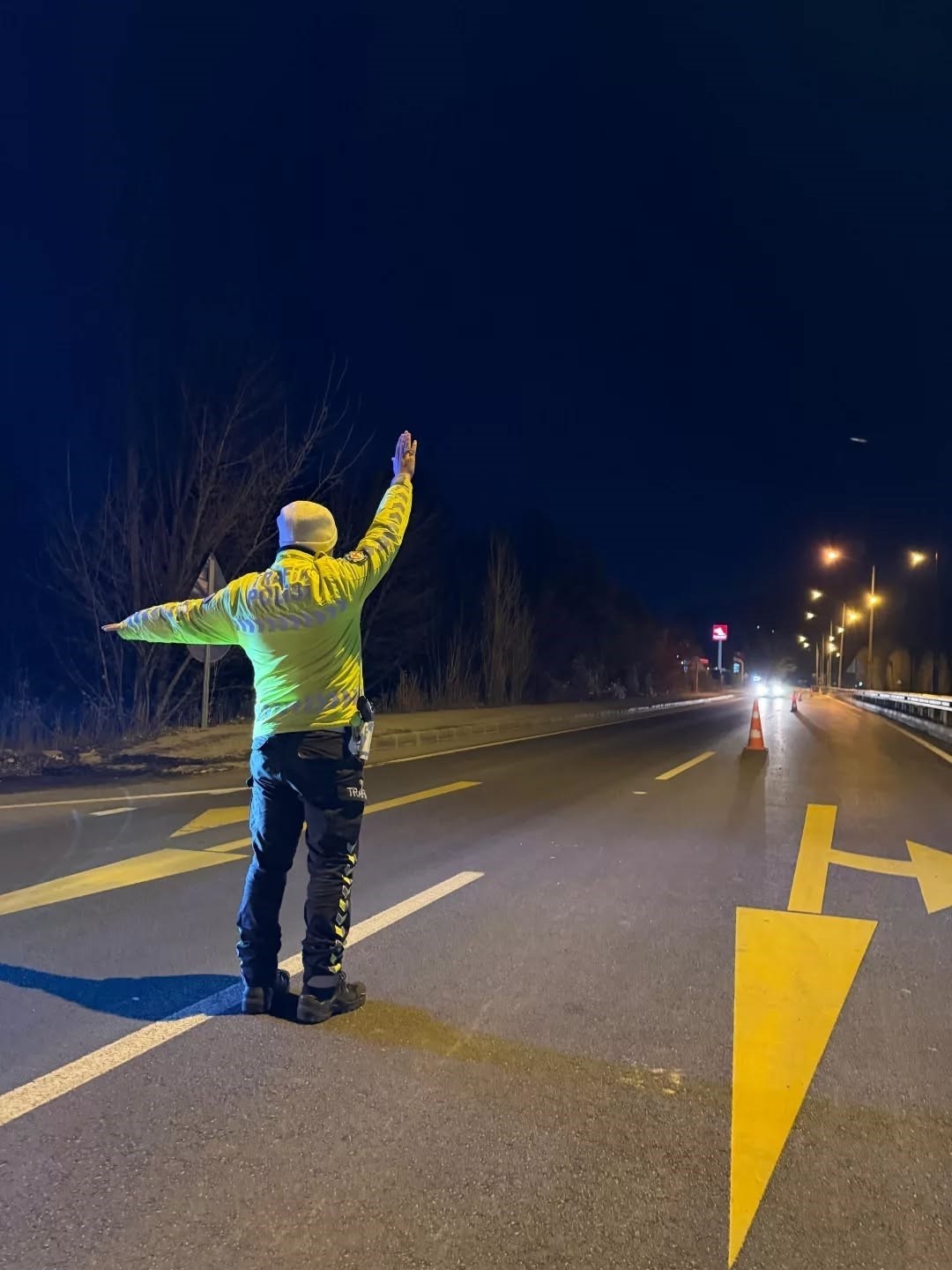 Bayburt polisi yılın en uzun gecesinde de sahadaydı
