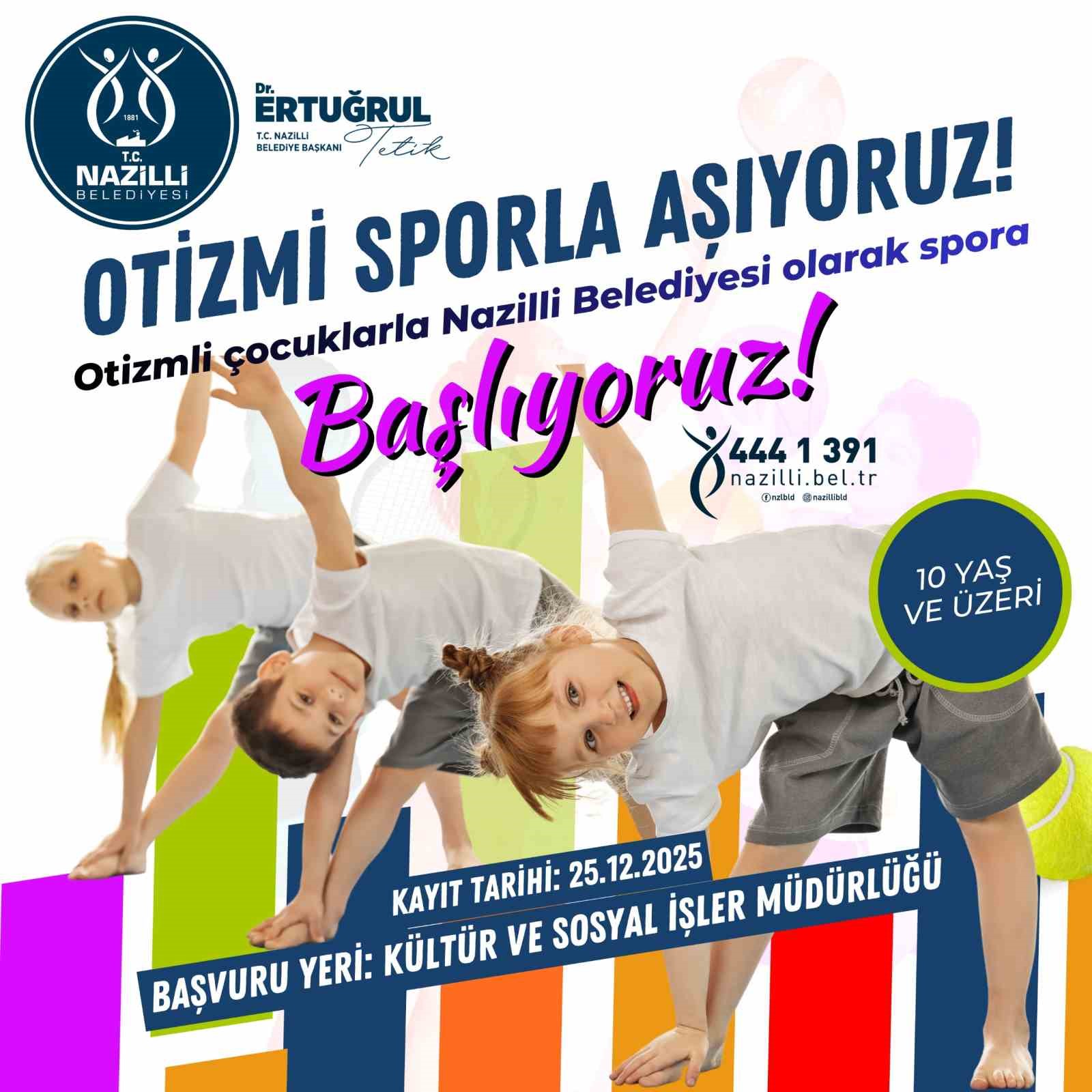 Nazilli Belediyesi’nden otizmli çocuklara spor kursu