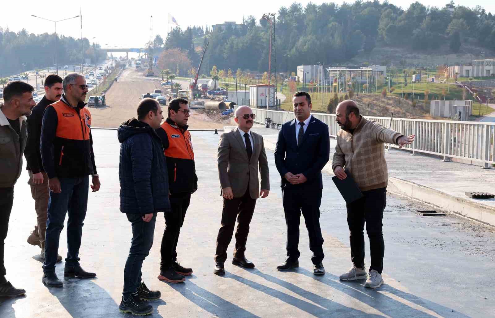 Eğriçay Köprüsü şantiye alanı incelendi