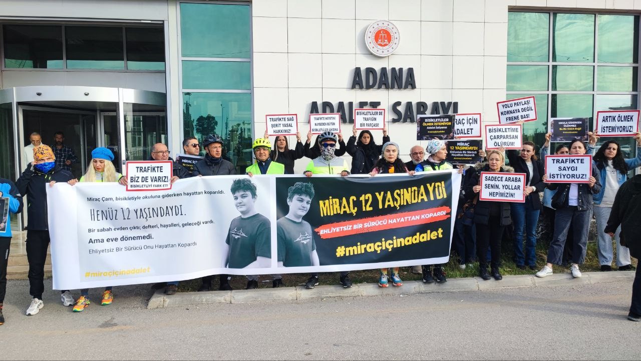 İlk duruşma g&ouml;r&uuml;ld&uuml;: Bisikletli gruplar Mira&ccedil; i&ccedil;in adalet istedi
