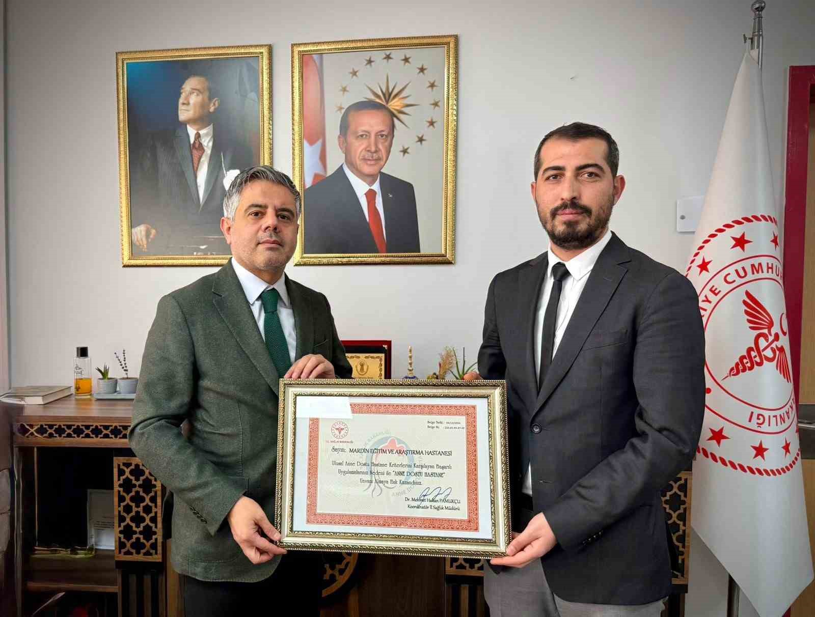 Mardin Eğitim ve Araştırma Hastanesi, "Anne Dostu Hastane" unvanını s&uuml;rd&uuml;rmeye hak kazandı
