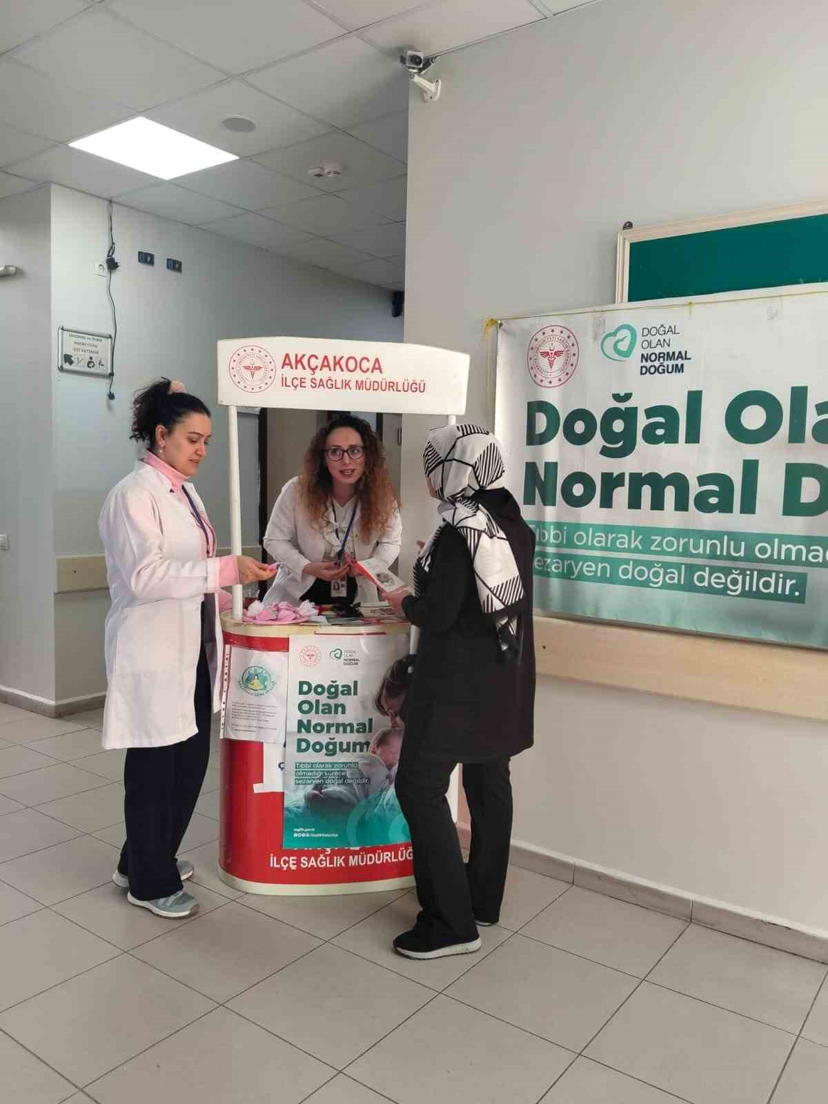 Ak&ccedil;akoca&rsquo;da normal doğumun &ouml;nemi anlatılıyor
